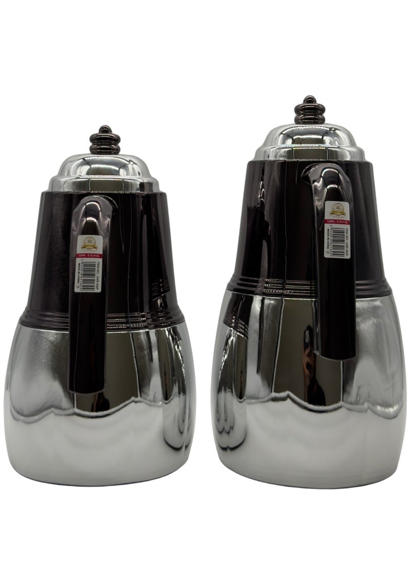 AL-GANNAS 2 Peice Thermos Set for Tea & Coffee | 1L & 0.7L | High-Quality with 2-Year Heat Retention Warranty | Elegant New Design - Image 2