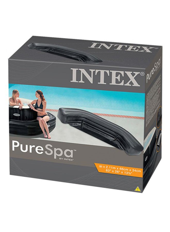 INTEX Inflatable Pool Bench, Round - Black 211x66x34cm - Image 2