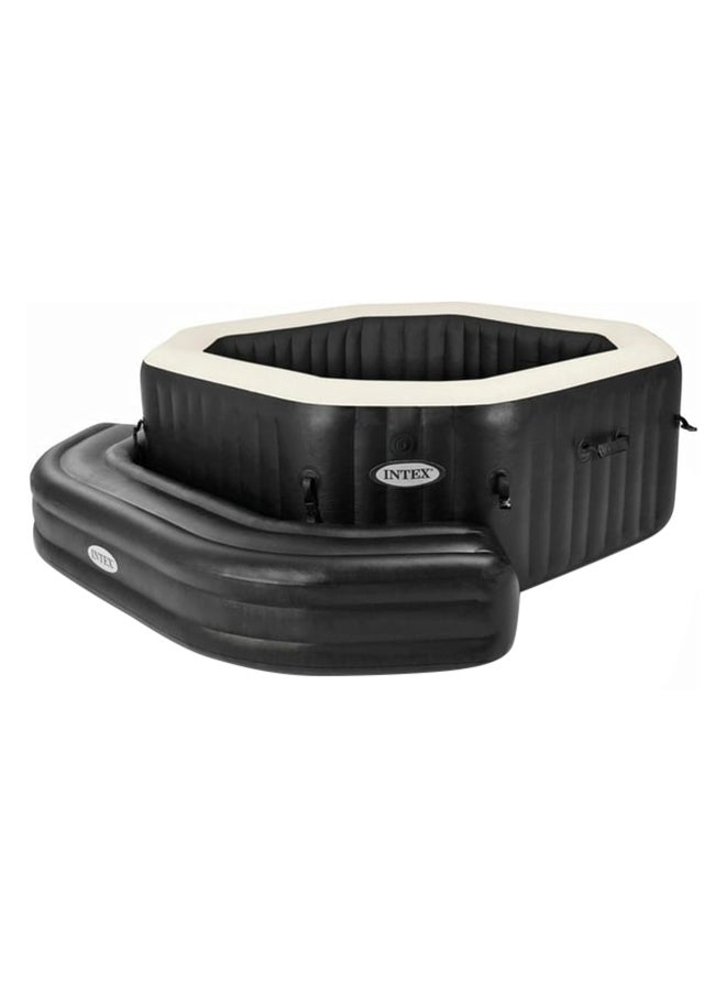 INTEX Inflatable Pool Bench, Round - Black 211x66x34cm - Image 1