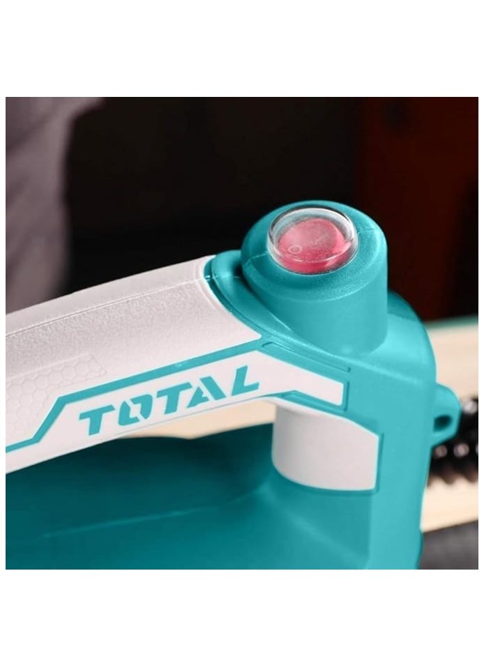 TOTAL مسدس رش HVLP بقدرة 550 وات - بخاخ طلاء كهربائي عالي الكفاءة للجدران والأثاث وتحسين المنزل - سعة 800 مل، ضغط 0.1-0.2 بار، يشمل الملحقات