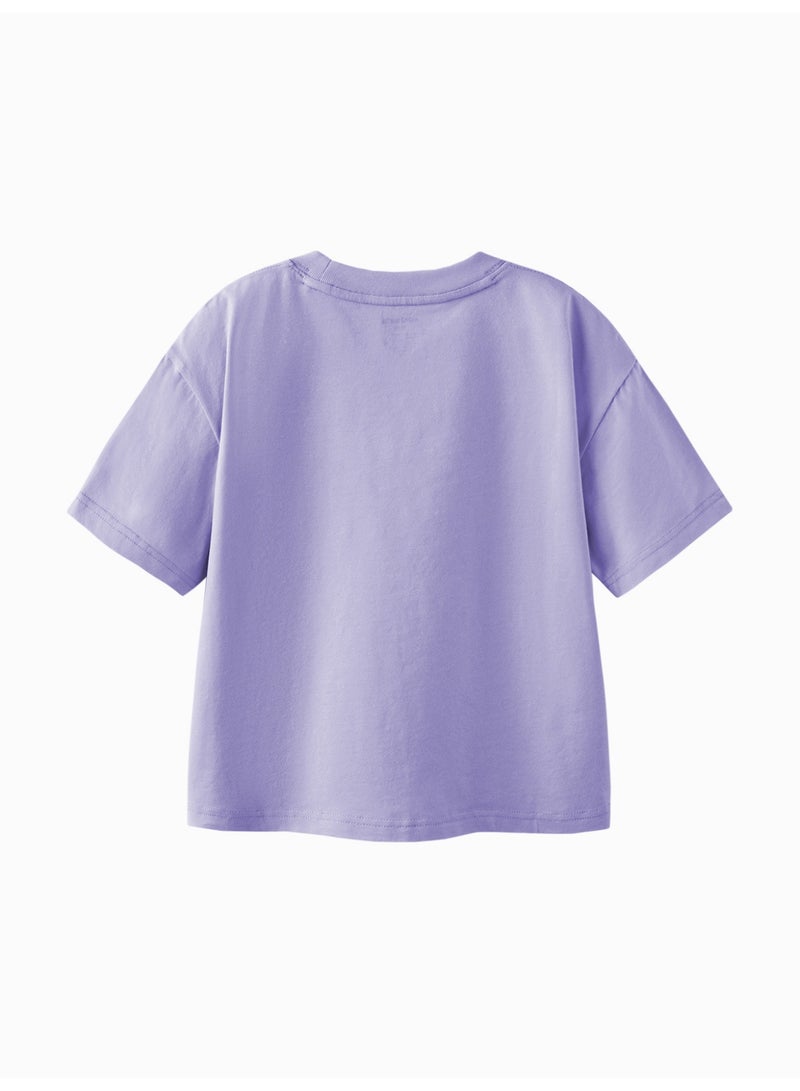 mini bala Unisex Kid Premium Soft Short - Sleeve T - Shirt, Breathable, Comfortable, Classic Crew Neck Design, Attractive Logo Detail, Versatile for Daily Wear, Playdates Children's Casual Essential Top - Image 2