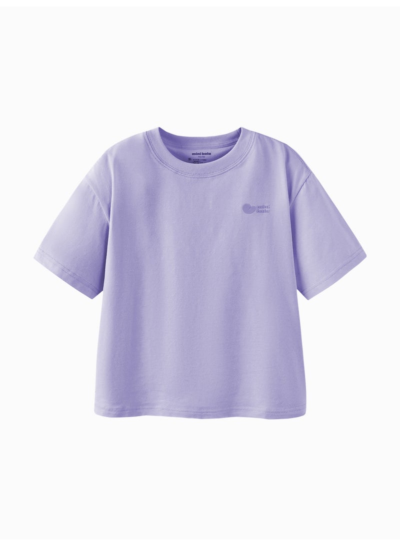 mini bala Unisex Kid Premium Soft Short - Sleeve T - Shirt, Breathable, Comfortable, Classic Crew Neck Design, Attractive Logo Detail, Versatile for Daily Wear, Playdates Children's Casual Essential Top - Image 1
