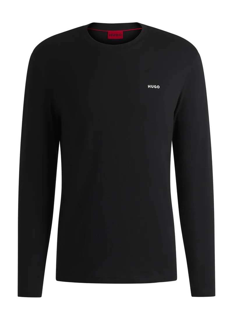 HUGO Cotton-jersey T-shirt with logo print