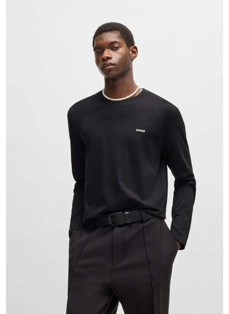 HUGO Cotton-jersey T-shirt with logo print