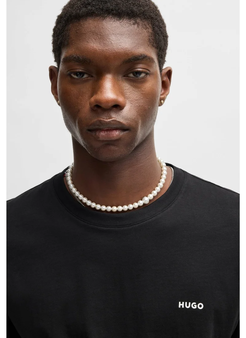 HUGO Cotton-jersey T-shirt with logo print