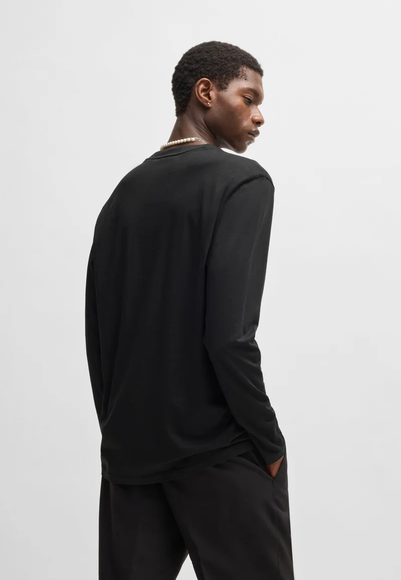 HUGO Cotton-jersey T-shirt with logo print