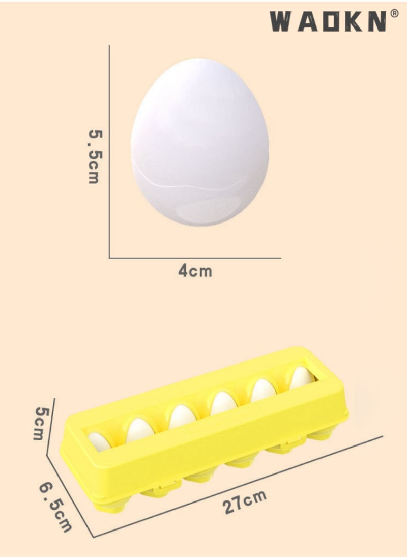 Color & Shapes Matching Egg Toy - Shape Sorting & Color Recognition Learning Toy for Toddlers - Preschool Game - Montessori Education