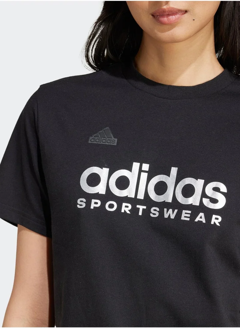 Adidas Tiro Metallic Graphic T-Shirt
