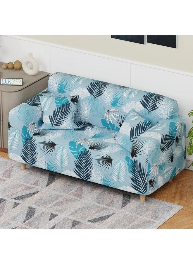 Lukzer Universal 2 Seater Sofa Cover with 1 Pillow Case 140 GSM Big Elasticity Slipcover for Couch Protector Stretchable (Sky Blue/140-180cm) SC-020-02 - Image 3
