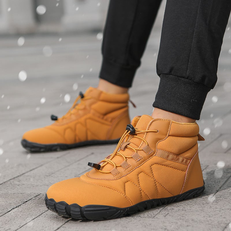 Leisure Fleece-Lined Outdoor Warm Cotton Shoes Plus Size High-Top Cold-Proof Boots Snow Cotton Boots - Image 4