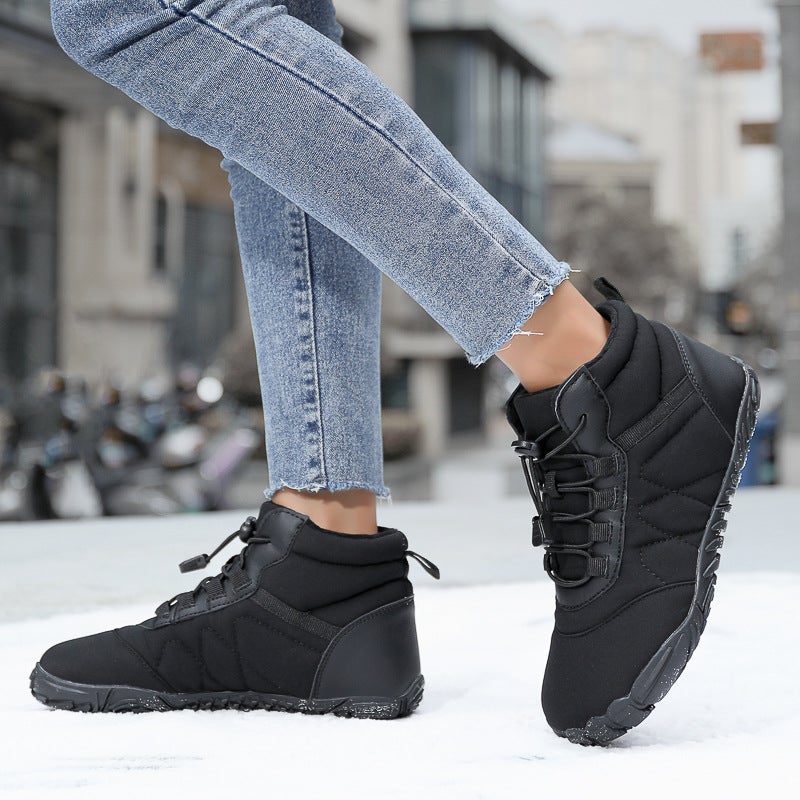Leisure Fleece-Lined Outdoor Warm Cotton Shoes Plus Size High-Top Cold-Proof Boots Snow Cotton Boots - Image 2