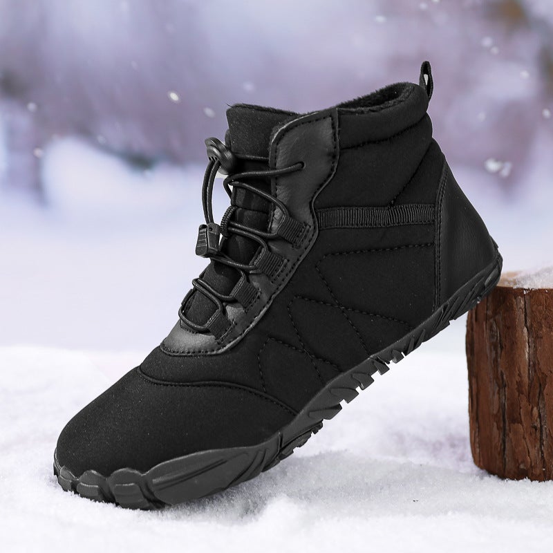 Leisure Fleece-Lined Outdoor Warm Cotton Shoes Plus Size High-Top Cold-Proof Boots Snow Cotton Boots - Image 1
