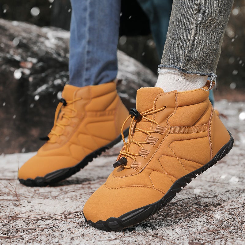 Leisure Fleece-Lined Outdoor Warm Cotton Shoes Plus Size High-Top Cold-Proof Boots Snow Cotton Boots - Image 3