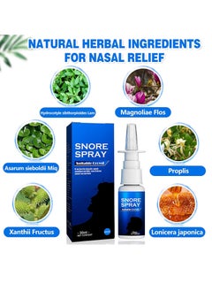 SOUTH MOON South Moon Anti Snore Spray 30ML Portable Sleep Care Relief Anti Snore Nose Health Chronic Respiratory Disorders Aid Anti Snoring Nasal Spray Stop Relief Snore Stop Snore Spray  - Image 3