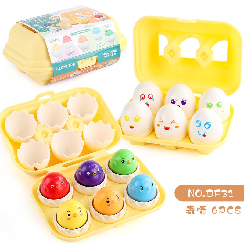 The Original Direct Supply Of 8 Smart Eggs Paired Twisted Twisted Eggs To Recognize The Color Of Children'S Early Education Assembled Toys Simulation Eggs - Image 1