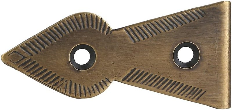A29 Set of 4 Brass 90 Degree Spade Trunk Corners Antique Brass Finish Edge Guard Table Cabinet Protector Solid Metal Furniture Decor Decorative Corner Brackets - Image 3