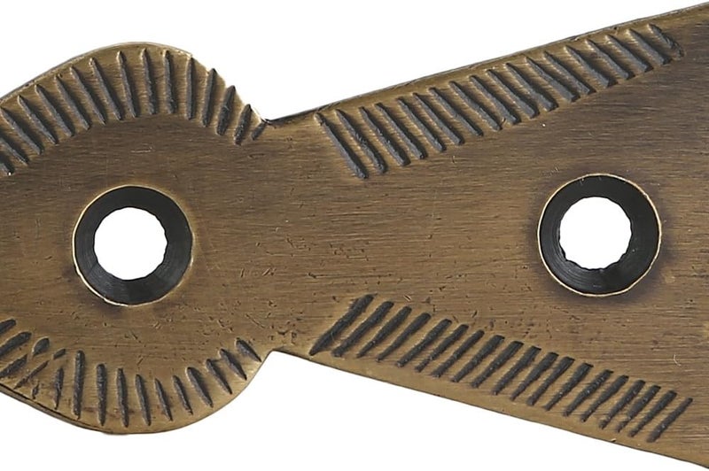 A29 Set of 4 Brass 90 Degree Spade Trunk Corners Antique Brass Finish Edge Guard Table Cabinet Protector Solid Metal Furniture Decor Decorative Corner Brackets - Image 5