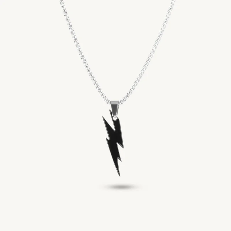 Palmonas Volt Strike Pendant Necklace For Men - Waterproof & Anti-Tarnish