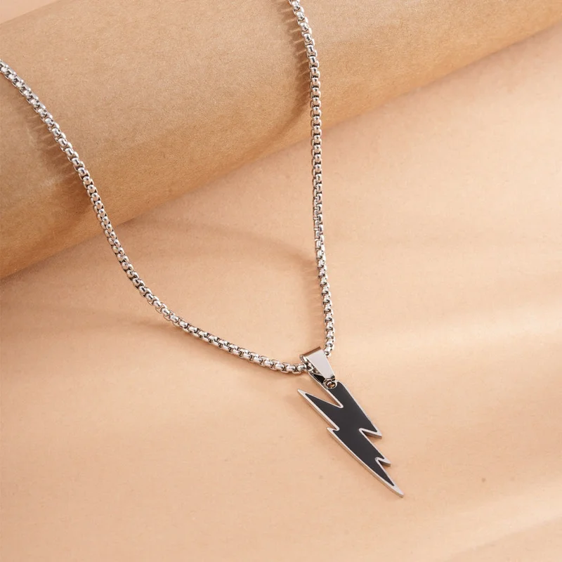 Palmonas Volt Strike Pendant Necklace For Men - Waterproof & Anti-Tarnish