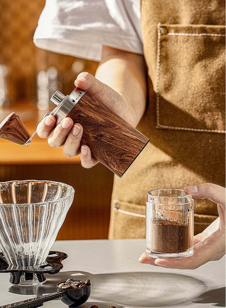 آن فش طقم قهوة V60 مكون من 6 قطع ملحقات القهوة مطحنة يدوية وعاء زجاجي مع مرشح المنقط غلاية معقوفة مجموعة V60 المتخصصة - Image 4