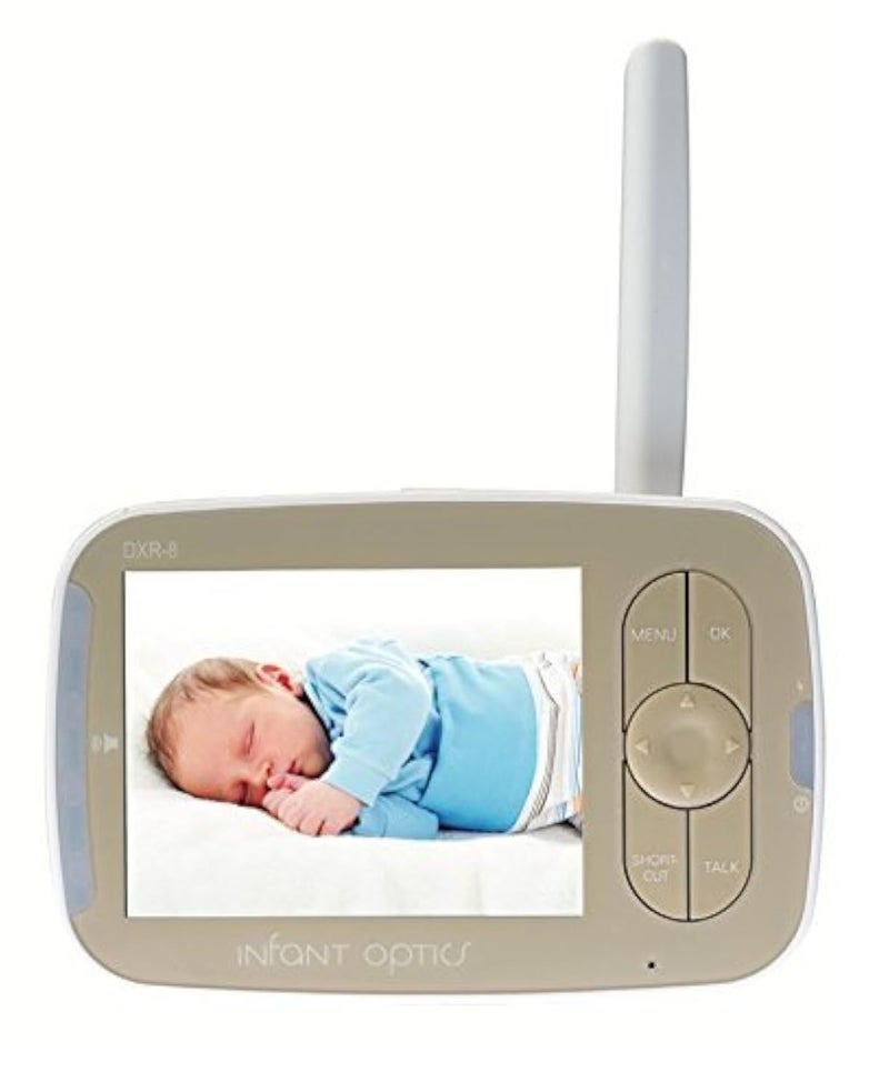 Infant Optics DXR8 v180 StandAlone Monitor Unit with 2X MicroUSB Power Cables Without Camera Unit MicroUSB Adapter and Battery White - Image 1