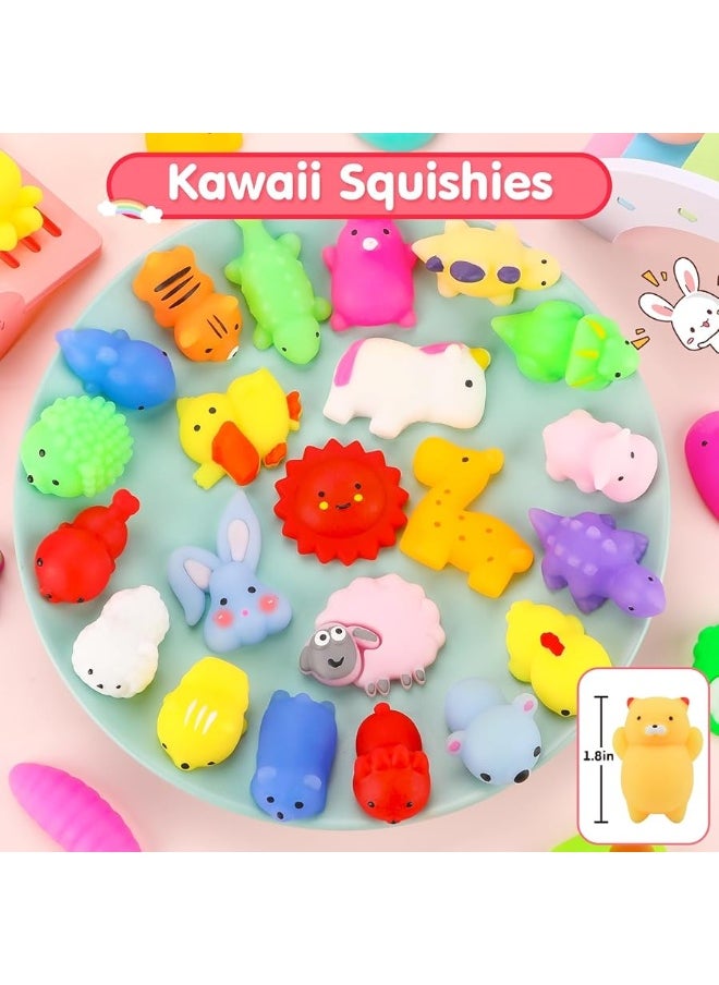 FLY2SKY - FLY2SKY 45Pcs Mochi Squishy Toys Mini Squishies Kawaii Animal Squishies Party Favors for Kids Cat Panda Unicorn Squishy Novelty Stress Relief Toys Birthday Gifts Goody Bags Class Prizes Pinata Fillers - Image 1