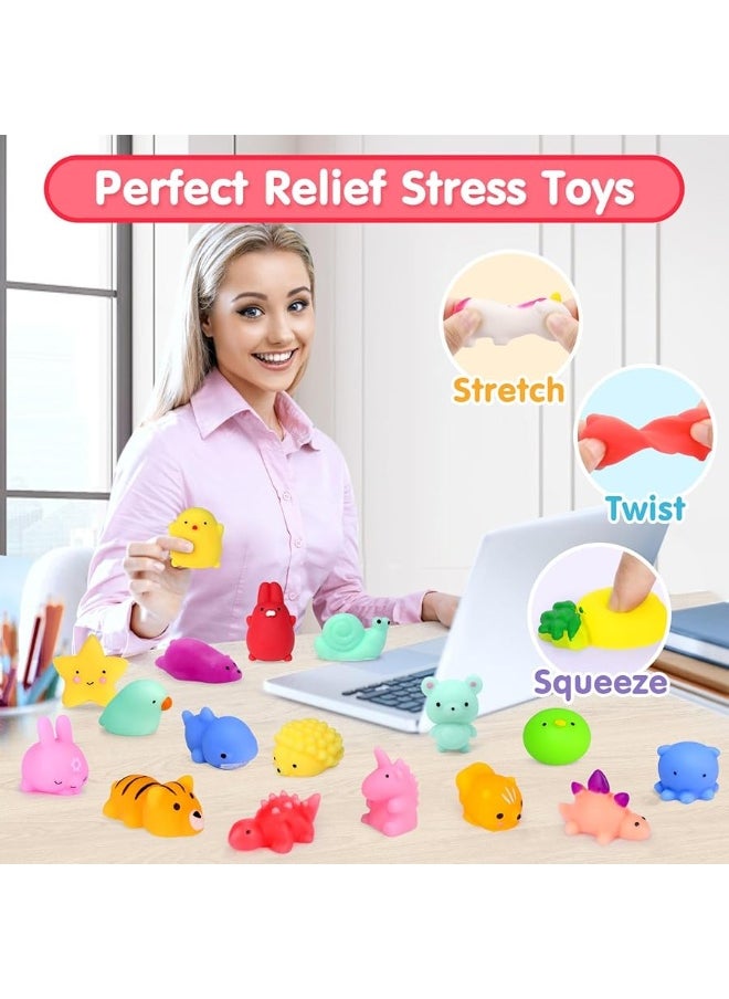 FLY2SKY - FLY2SKY 45Pcs Mochi Squishy Toys Mini Squishies Kawaii Animal Squishies Party Favors for Kids Cat Panda Unicorn Squishy Novelty Stress Relief Toys Birthday Gifts Goody Bags Class Prizes Pinata Fillers - Image 1