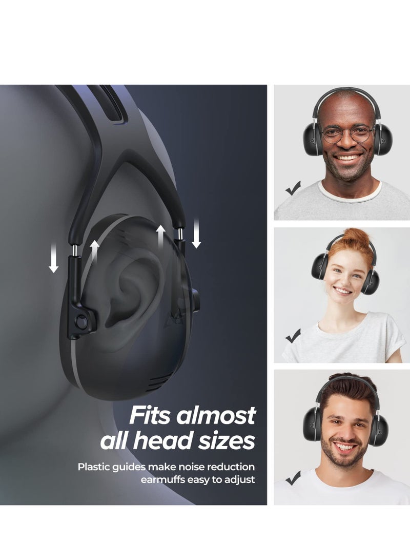 Excefore Ear for Noise Reduction, SNR 31dB High Adult Noise Cancelling Headphones, Adjustable Hearing Protection Ear for Football Game, Air Shows  - Image 4