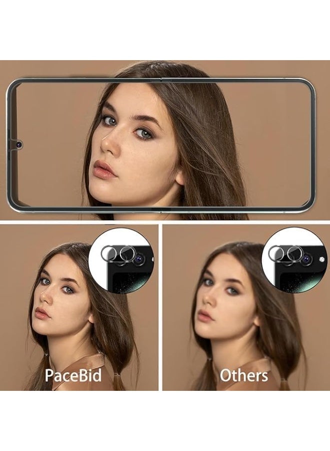 Fekra 4 in 1 Screen Protector Compatible with Samsung Galaxy Z Flip 5 5G, Screen Protector + Camera Glass Film HD Bubble-Free TPU Full Cover Soft Protective Film for Galaxy Z Flip 5 5G - Image 5
