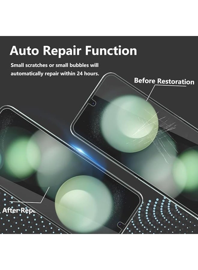 Fekra 4 in 1 Screen Protector Compatible with Samsung Galaxy Z Flip 5 5G, Screen Protector + Camera Glass Film HD Bubble-Free TPU Full Cover Soft Protective Film for Galaxy Z Flip 5 5G - Image 3