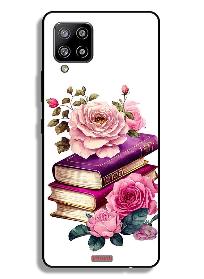 Tolwak Samsung Galaxy A42 5G Protective Case Cover Roses And Books - Image 1