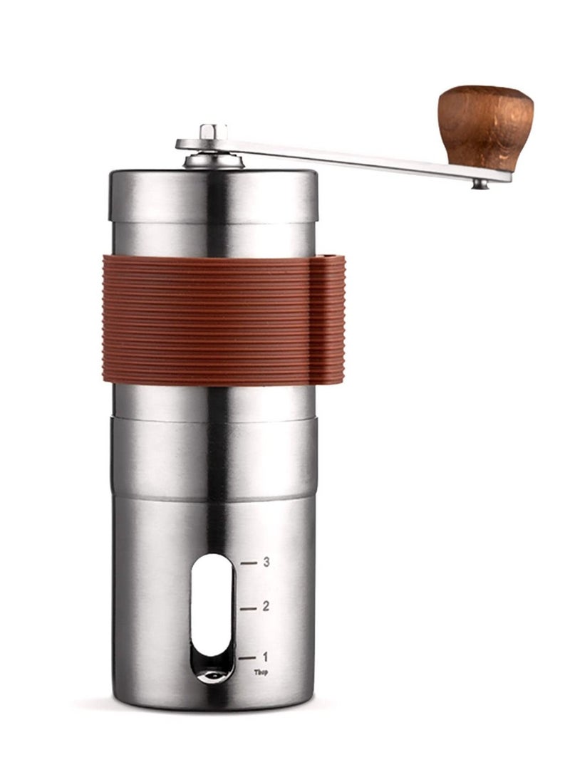 Excefore مطحنة قهوة يدوية، مطحنة حبوب، مطحنة قهوة صغيرة محمولة بإعدادات قابلة للتعديل، مناسبة للاستخدام في المنزل والمكتب والسفر أو التخييم - Image 1