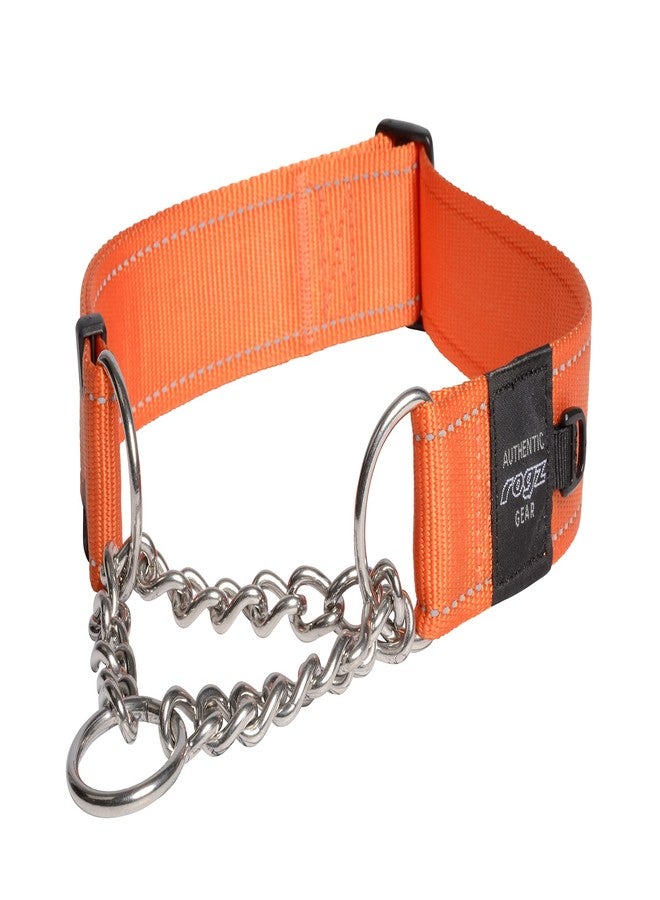 Rogz Martingale Training Dog Collar XX-Large - Orange - Image 1