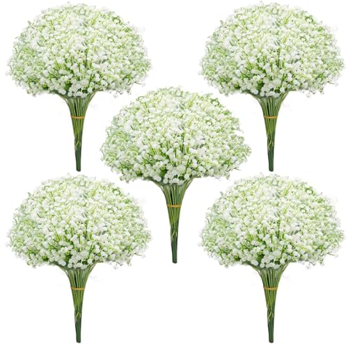Eeaivnm 100 Pcs Artificial Babys Breath FlowersArtificial Flowers Real Touch Fake Gypsophila Bulk for Wedding Centerpieces Home Party Garden Decoration - Image 1