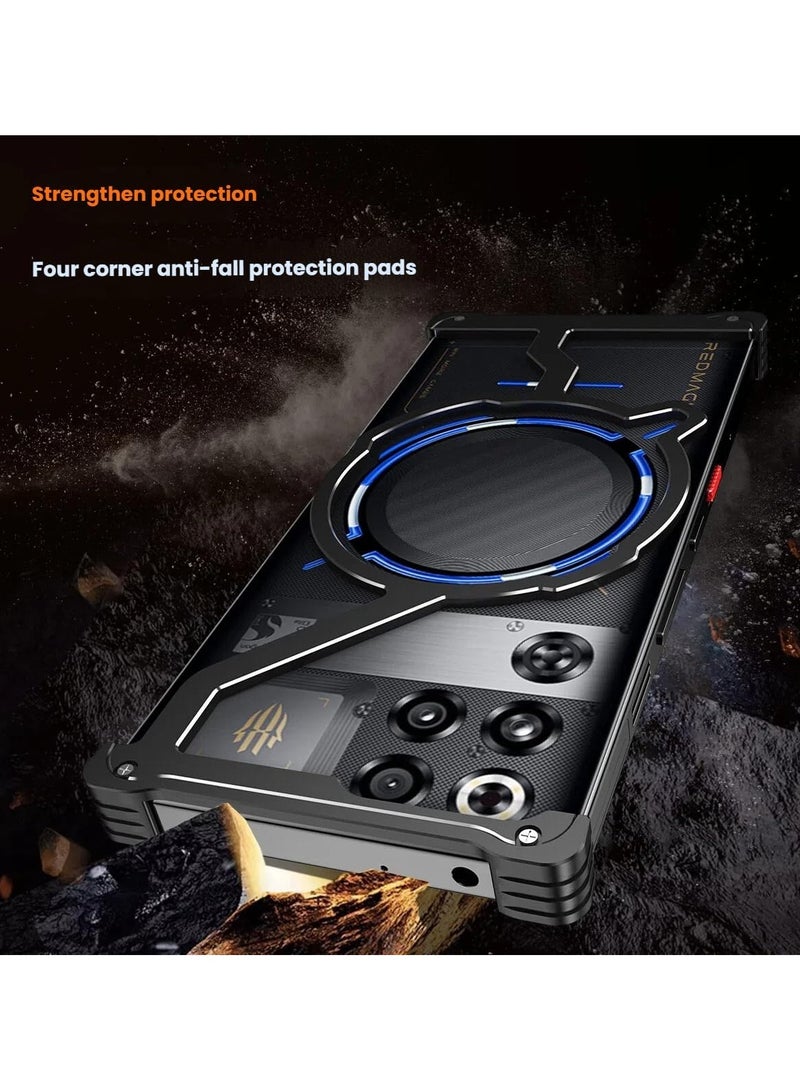 general Metal Bumper Case for Nubia Red Magic 11 Pro/11 Pro Plus Aluminum alloy frame with perforated back cover design Ultra-slim minimalist shockproof hard case - Image 2