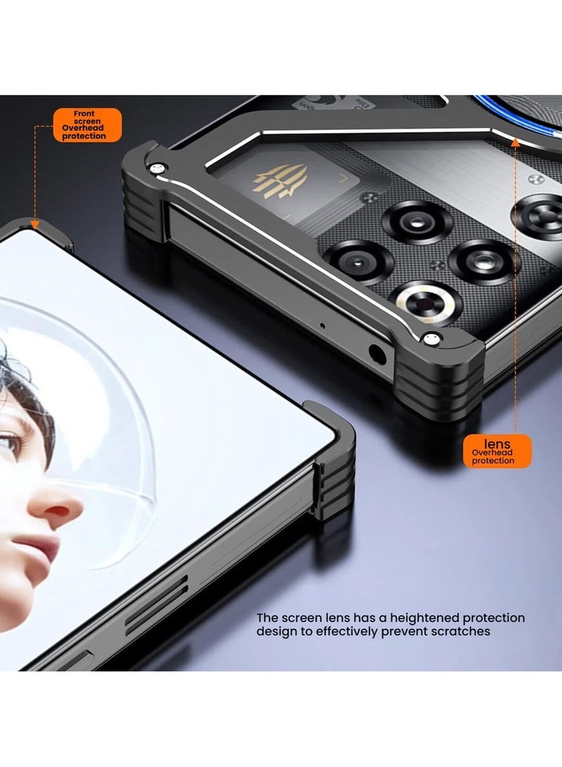 general Metal Bumper Case for Nubia Red Magic 11 Pro/11 Pro Plus Aluminum alloy frame with perforated back cover design Ultra-slim minimalist shockproof hard case - Image 5