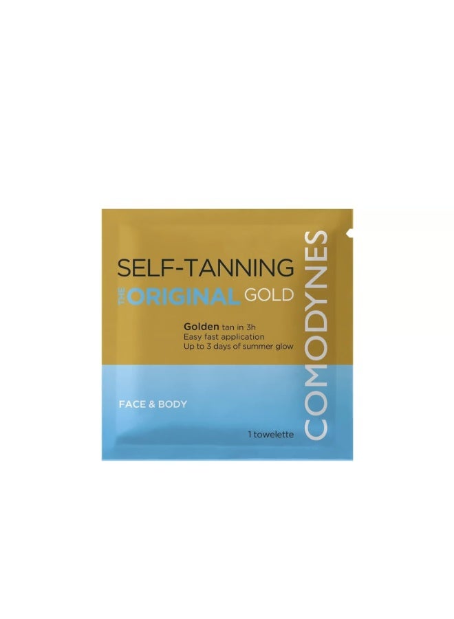 Comodynes The Original Gold Self-Tanning Wipes x1 - Image 1
