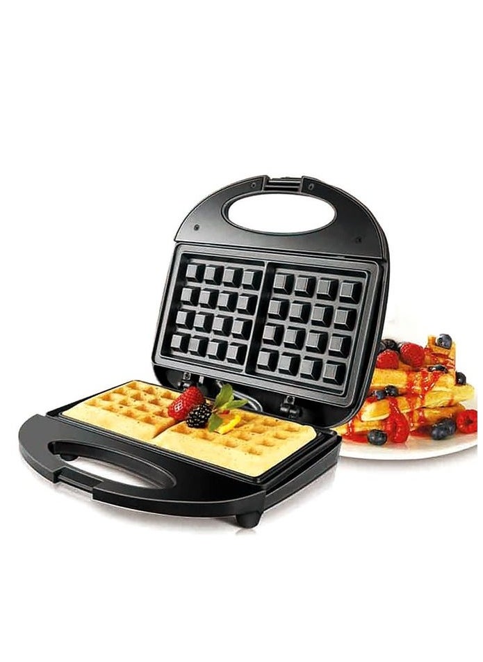 Home Gold - Home Gold 800 Watt Non-Stick Waffle Maker Light Indicator Non-Stick grids for easy cleaning.- Compact and easy to store.- Efficient, uniform and fast heating for delicious crispy waffles in just minutes.- Dual-sided use. Makes 2 large Belgian waffles _ 1 year warranty - Image 1