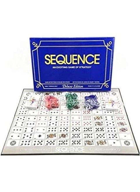 Sequence Game Tri-lingual Deluxe Edition Playing Cards with Chips