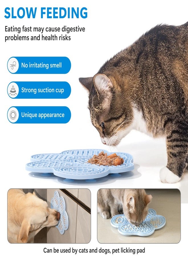 Li & Zhao Li&Zhao Lick Mat for Dogs - 2 PCS Dog Lick Mats with Suction Cups Cat Lick Mat Puppy Lick Mat for Cats Dog Slow Feeder Dog Enrichment Toys for Yogurt Peanut Butter Food Treats - Image 4