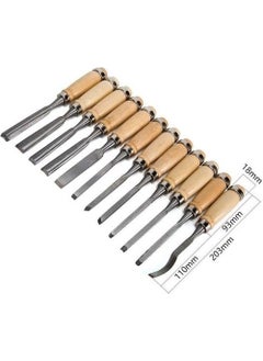 Ctn Paltava 12 Piece Professional Chisel Wooden Handle Carving Set with Special Bag  - Image 2