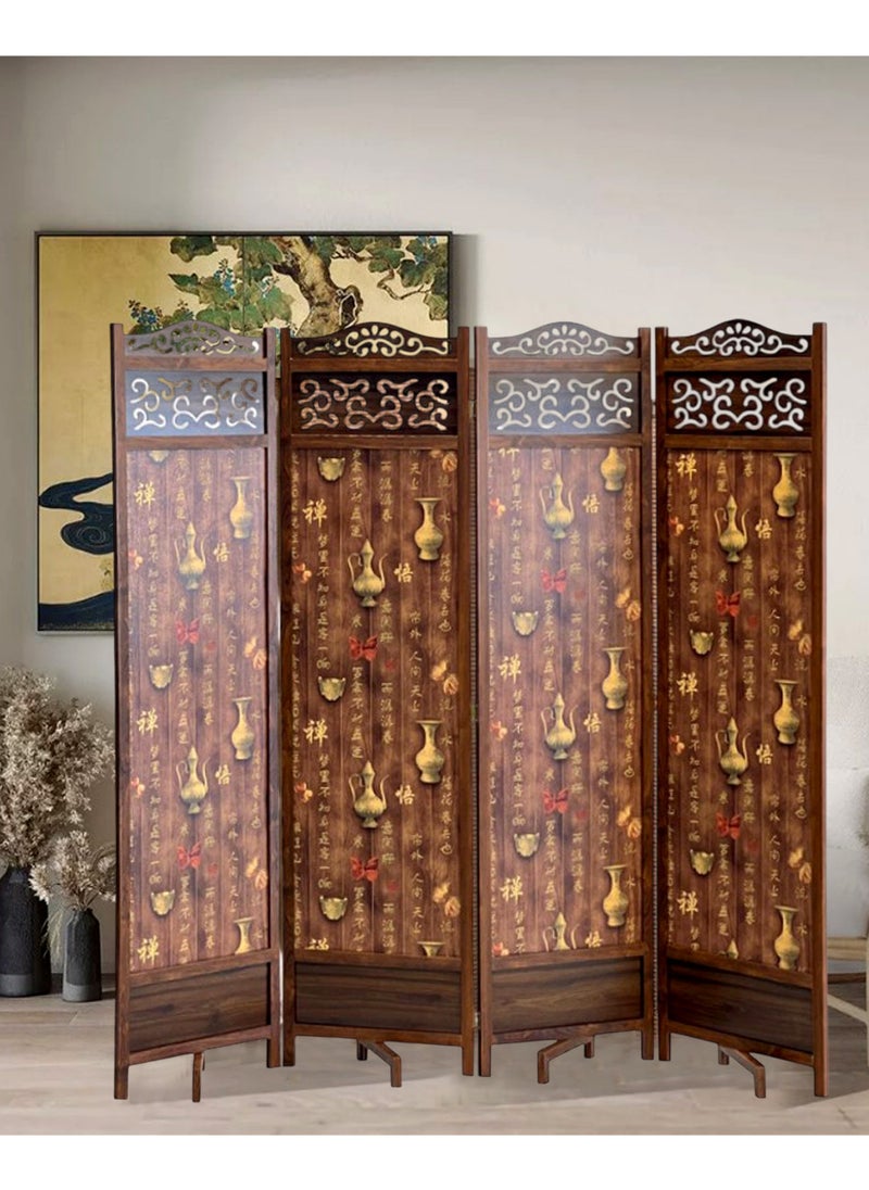 Living Room Divider 4 Panel Room Partition, Foldable Freestanding 180*200 CM  - Image 5