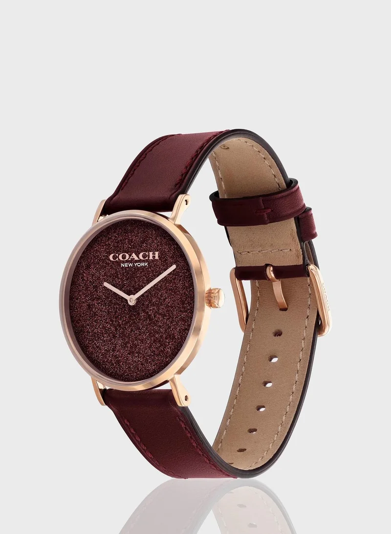 COACH Perry Pu Strap Analog Watch