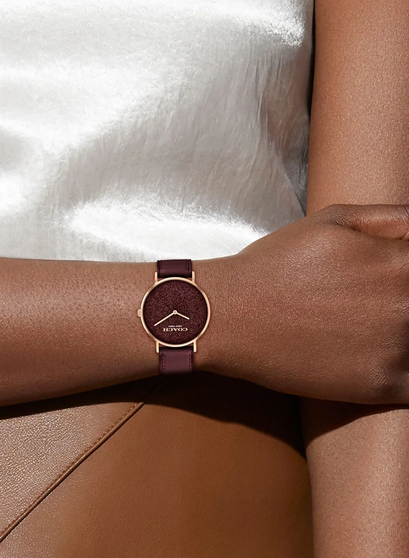 COACH Perry Pu Strap Analog Watch
