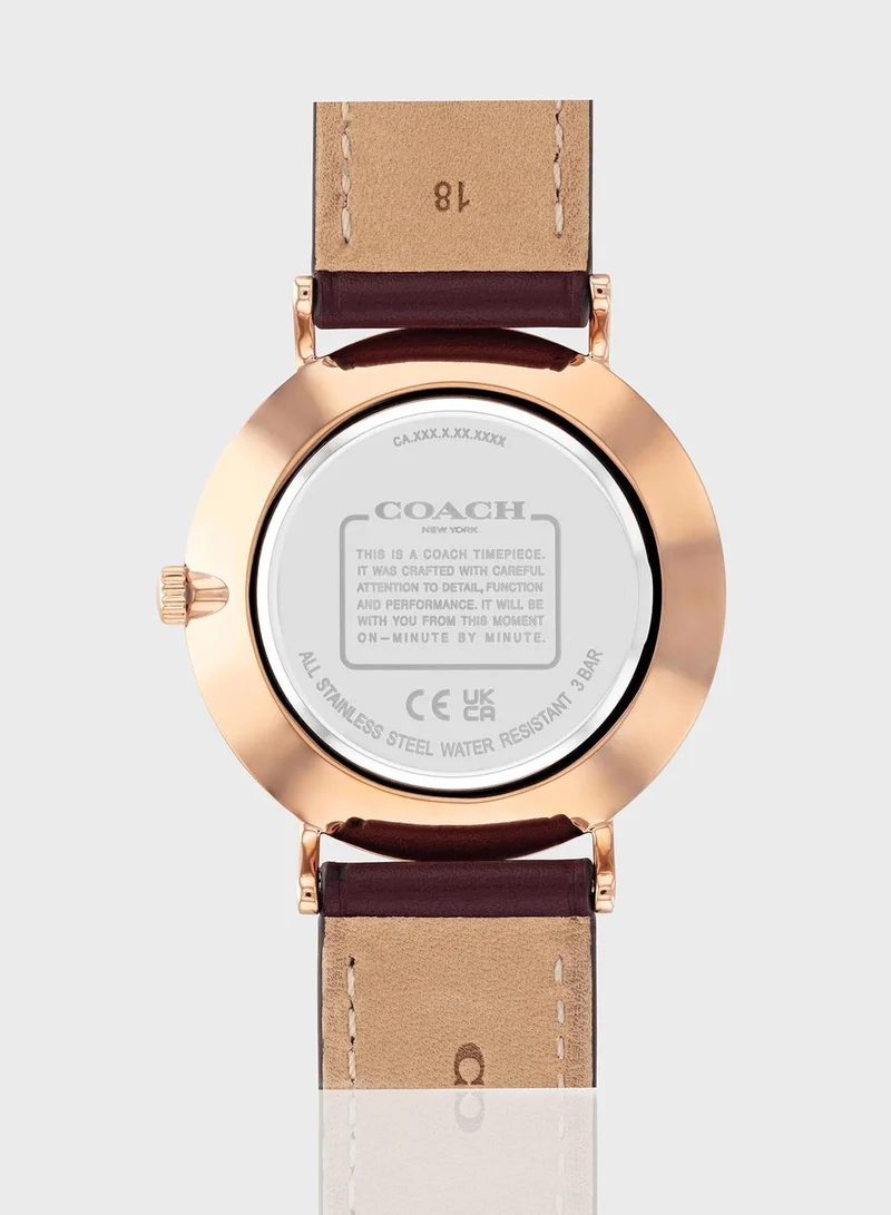 COACH Perry Pu Strap Analog Watch