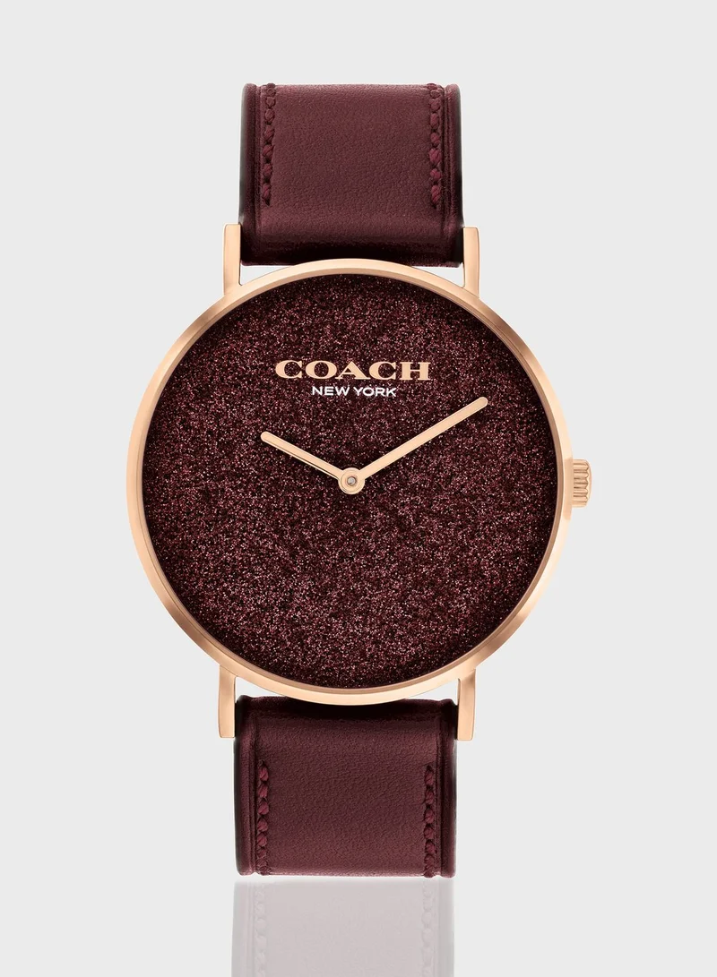 COACH Perry Pu Strap Analog Watch