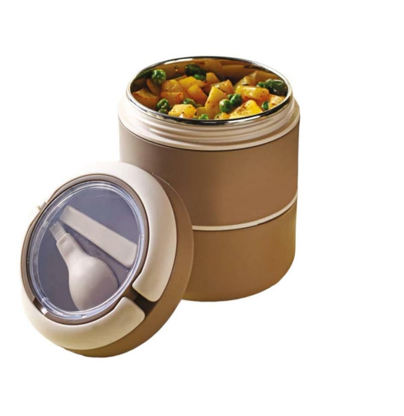 WOX MOX WOX MOX Smart Stack Protable Lunch Box Stainless Steel Airtight LeakProof Lunch Box for Office School Picnic Color May Vary 2 Stack  - Image 4