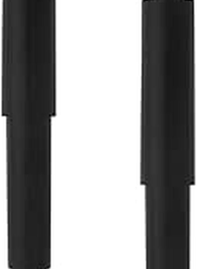 2Pcs Black Spring Loaded Toilet Paper Roll Holder Replacement Retractable Roller Core - Image 1