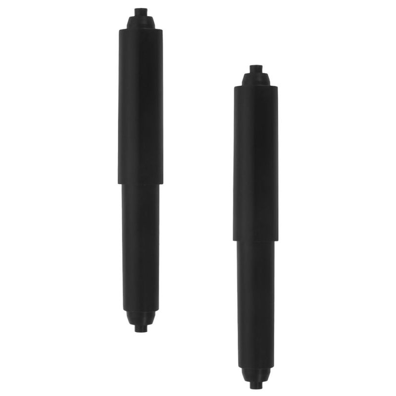 2Pcs Black Spring Loaded Toilet Paper Roll Holder Replacement Retractable Roller Core - Image 2