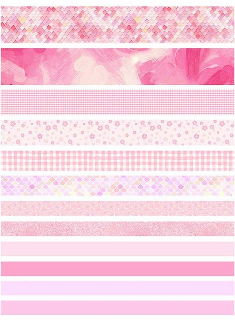 Y&D Washi Tape Set Masking Adhesive Decorative Holiday Craft Tapes Plaid Pattern for Scrapbooking Bullet Journals Planners Gift Wrapping DIY 12 Rolls  - Image 2